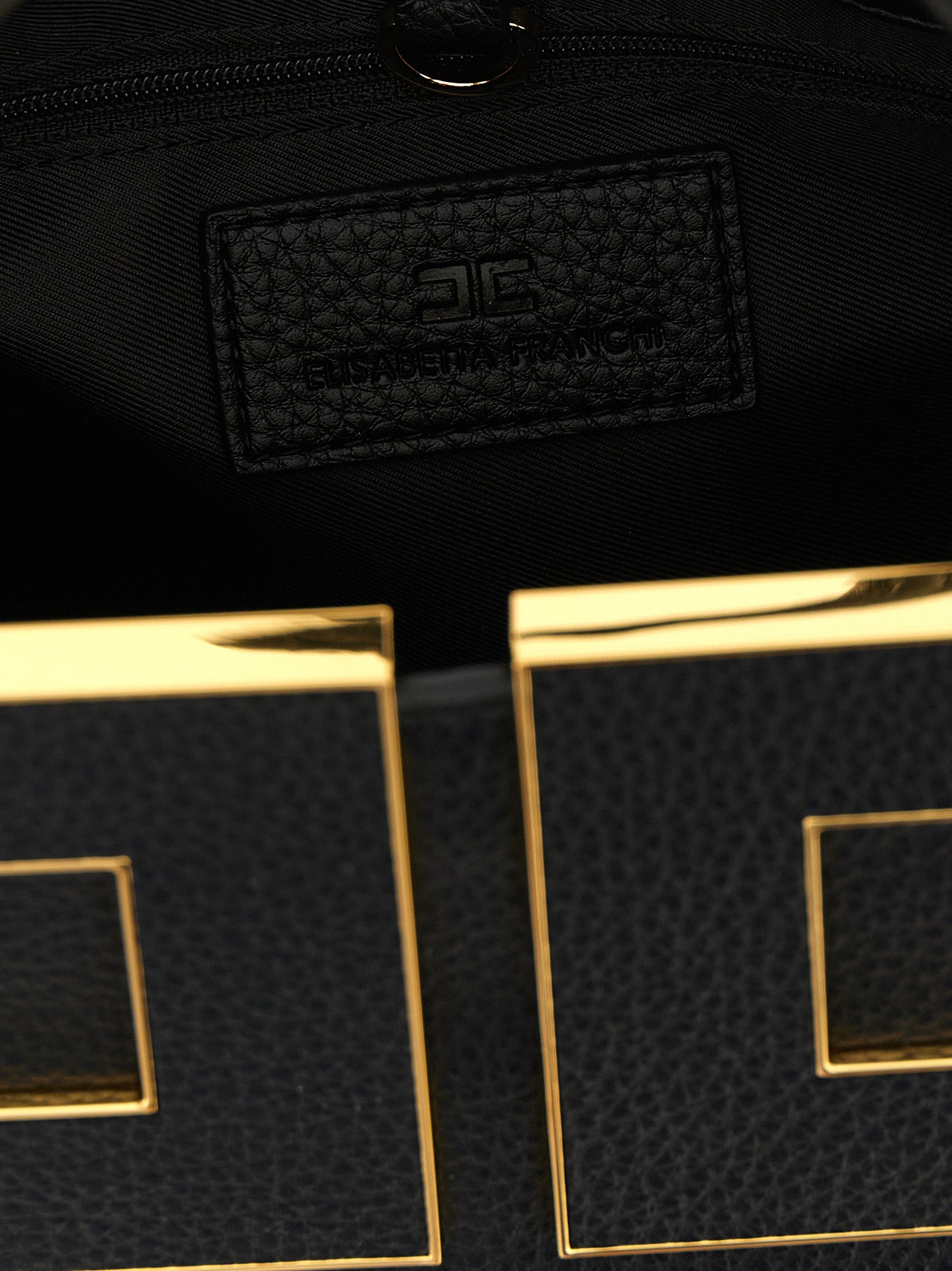 Elisabetta Franchi Black Polyester Tote Bag