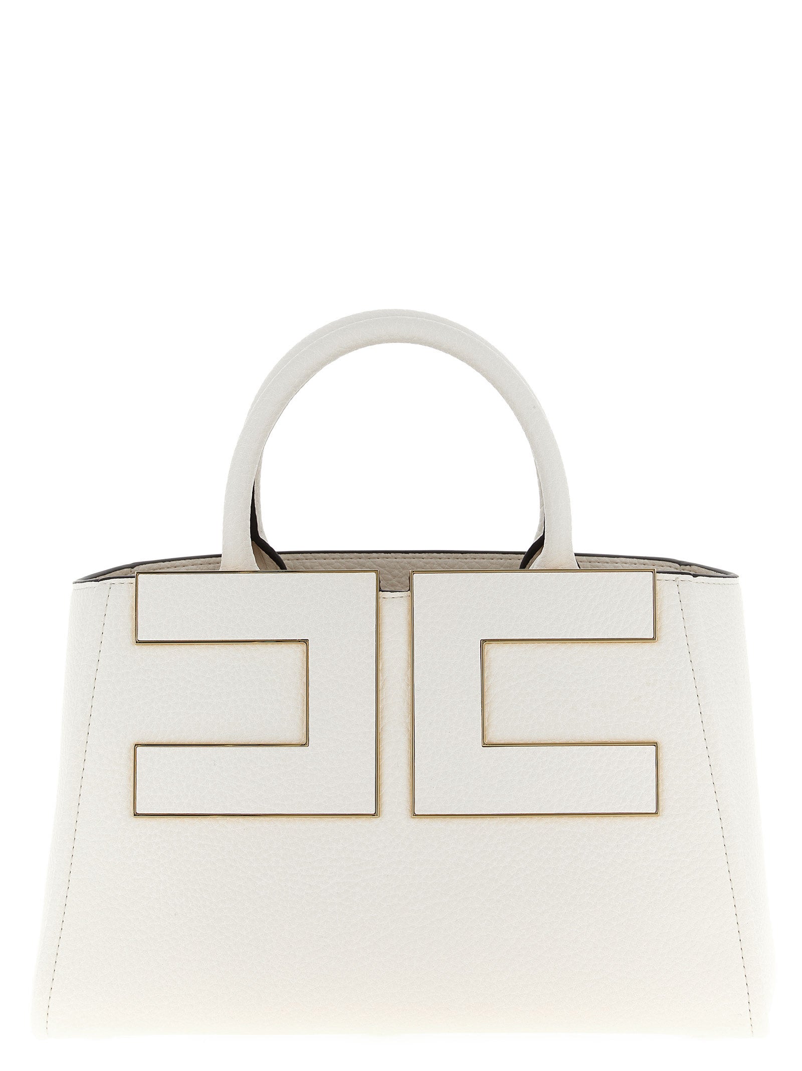 Elisabetta Franchi White Polyester Tote Bag