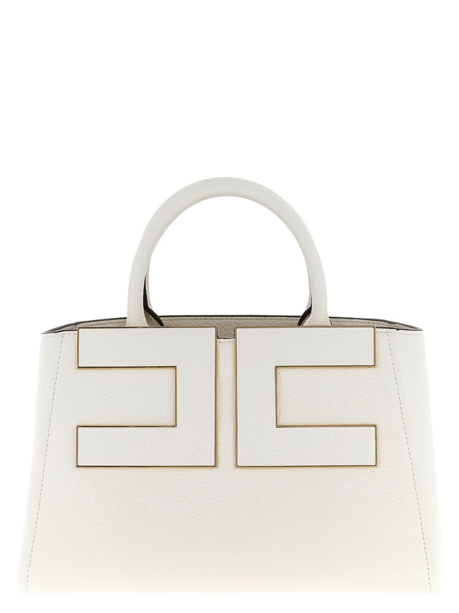 Elisabetta Franchi White Polyester Tote Bag