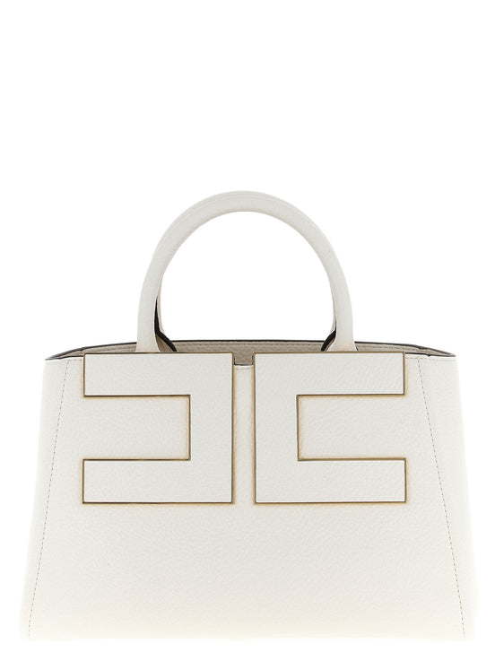 Elisabetta Franchi White Polyester Tote Bag