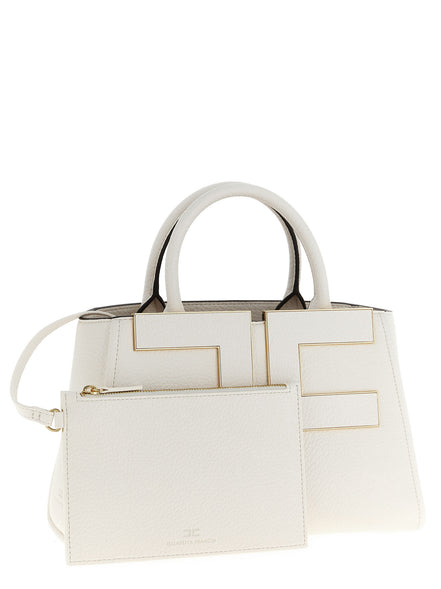 Elisabetta Franchi White Polyester Tote Bag