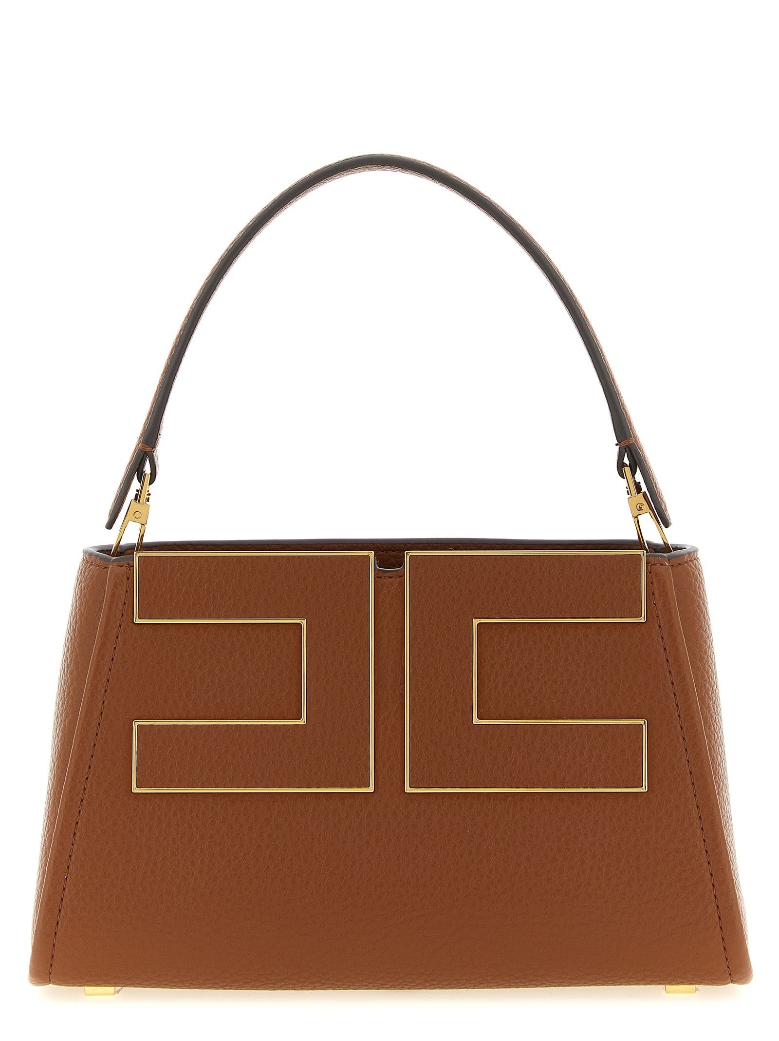 Elisabetta Franchi Brown Polyester Handbag