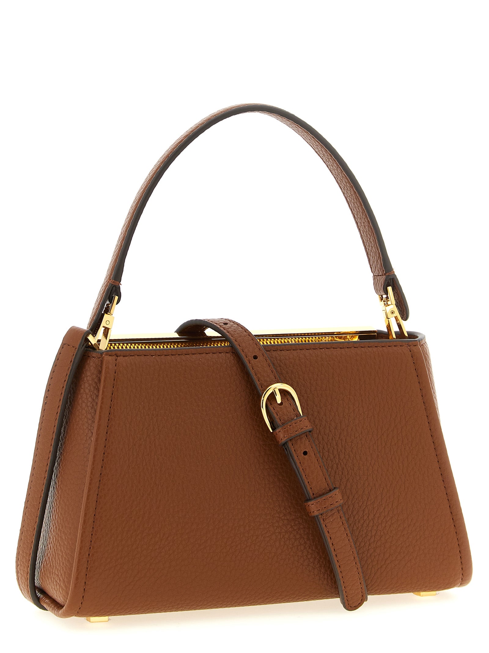 Elisabetta Franchi Brown Polyester Handbag