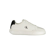 Calvin Klein White Contrast-Panel Sneakers