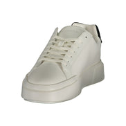 Calvin Klein White Contrast-Panel Sneakers