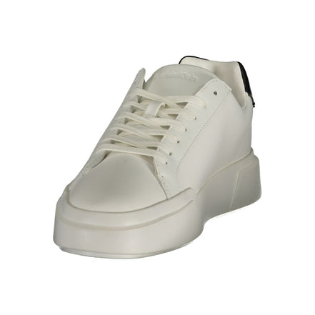 Calvin Klein White Contrast-Panel Sneakers