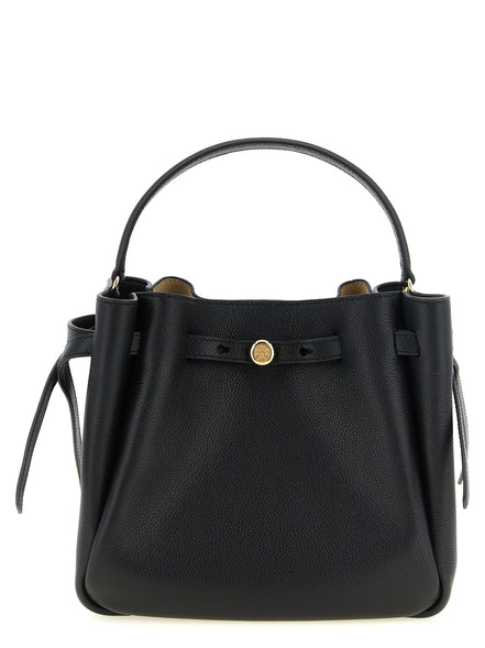 Tory Burch Romy Black Leather Bucket Bag