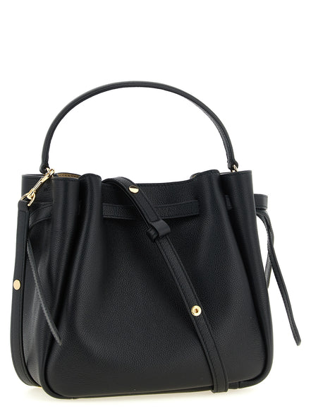 Tory Burch Romy Black Leather Bucket Bag