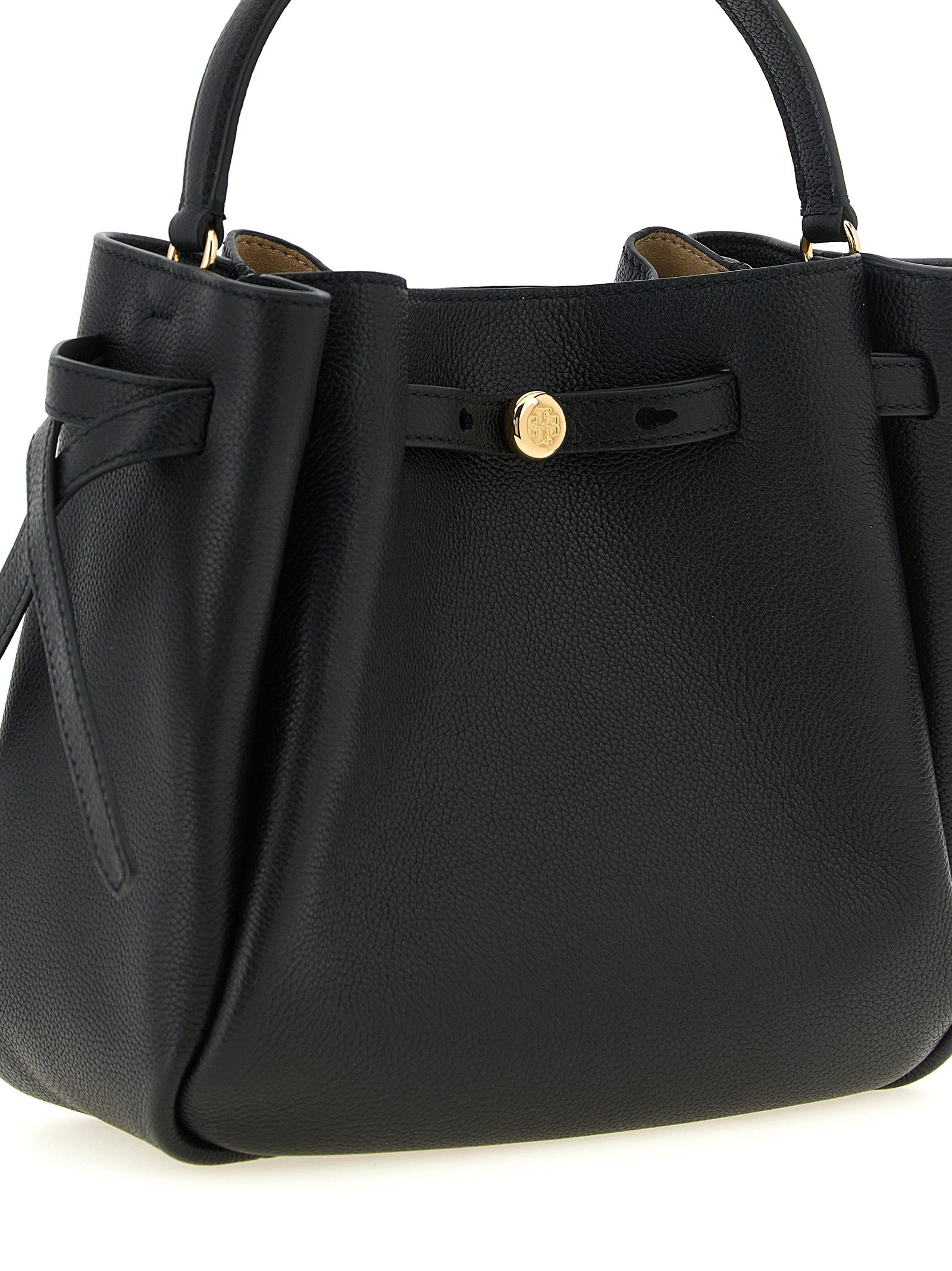 Tory Burch Romy Black Leather Bucket Bag