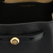 Tory Burch Romy Black Leather Bucket Bag