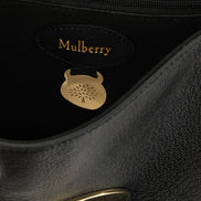 Mulberry Black Goatskin Crossbody Bag