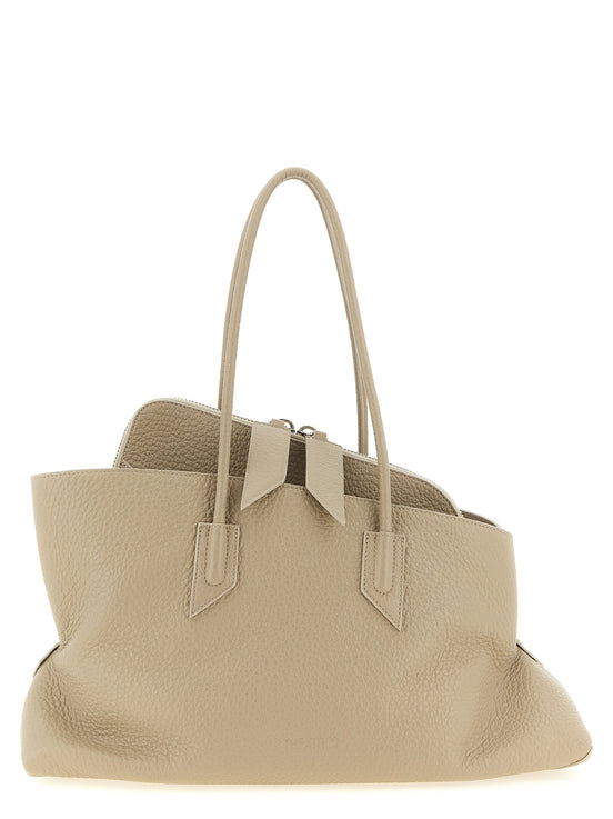 The Attico Beige Bovine Leather Shoulder Bag