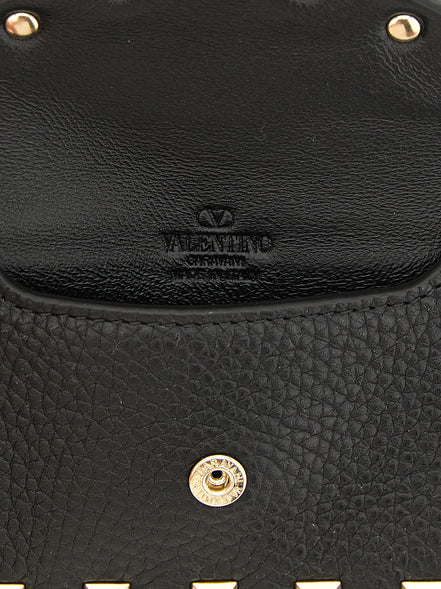 Valentino Garavani Black Calfskin Cardholder