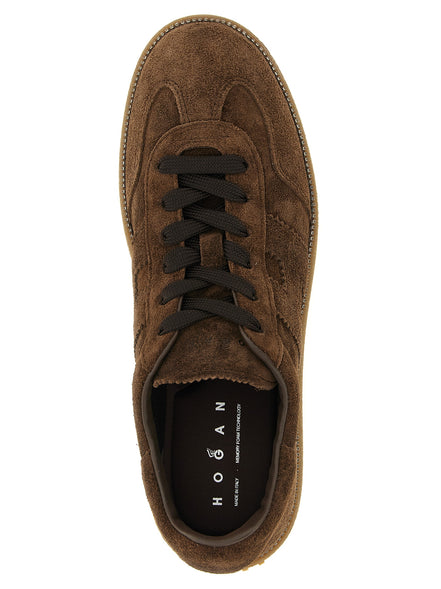 Hogan Brown Calfskin Platform Sneakers