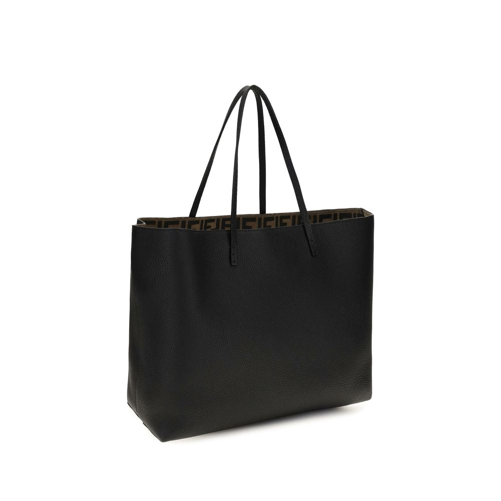 Fendi Black Calf Leather Bos Taurus Shoulder Bag