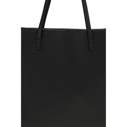 Fendi Black Calf Leather Bos Taurus Shoulder Bag