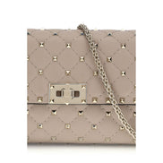 Valentino Garavani Beige Calf Leather Bos Taurus Shoulder Bag