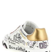 Dolce & Gabbana Multicolor Calfskin Low Top Sneakers