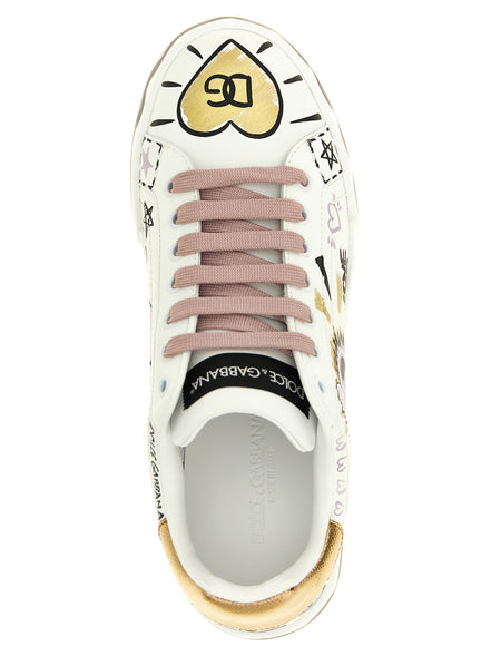 Dolce & Gabbana Multicolor Calfskin Low Top Sneakers