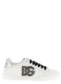 Dolce & Gabbana Silver Calfskin Low Top Sneakers