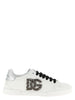 Dolce & Gabbana Silver Calfskin Low Top Sneakers