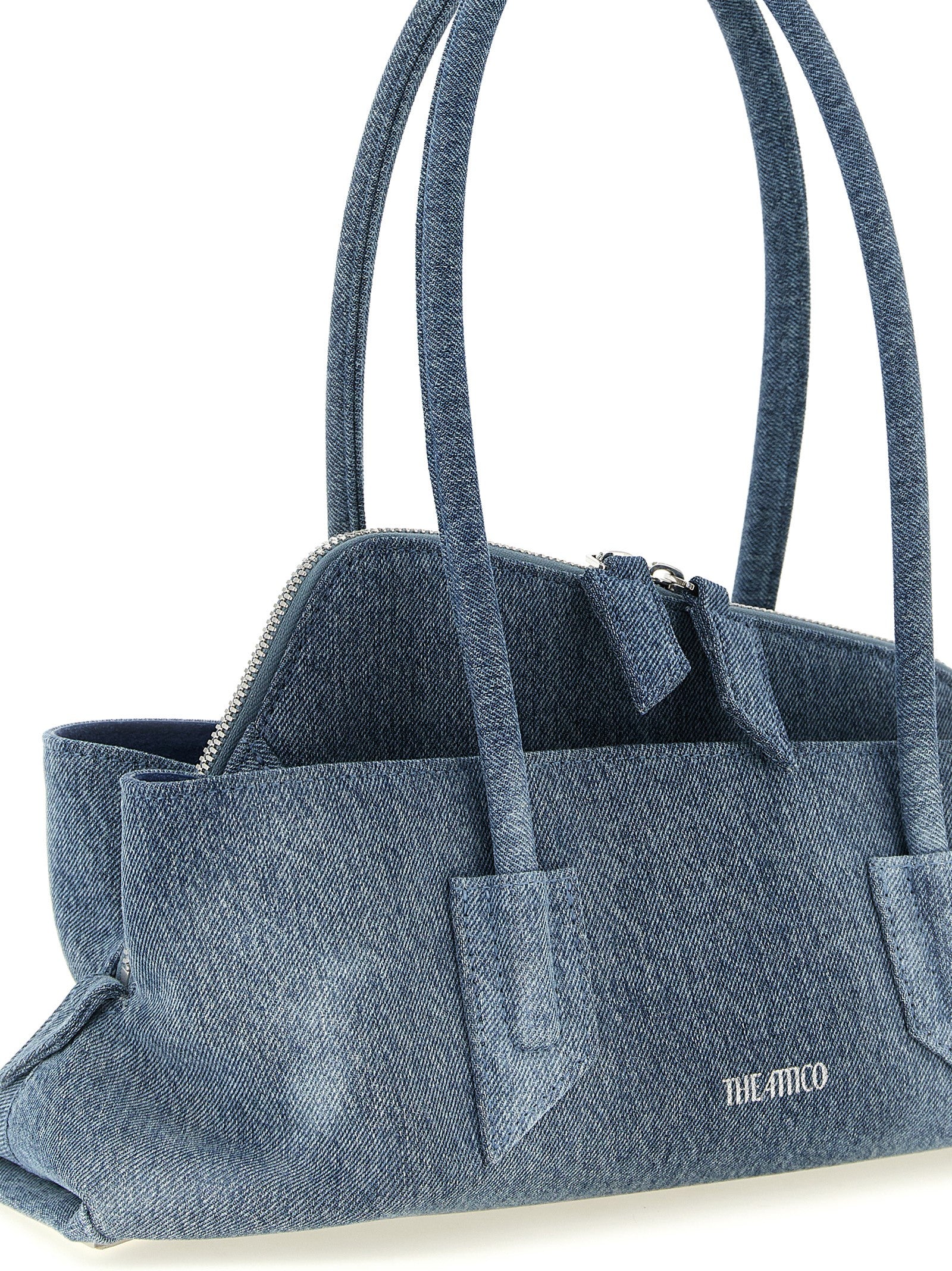 The Attico Blue Cotton Shoulder Bag