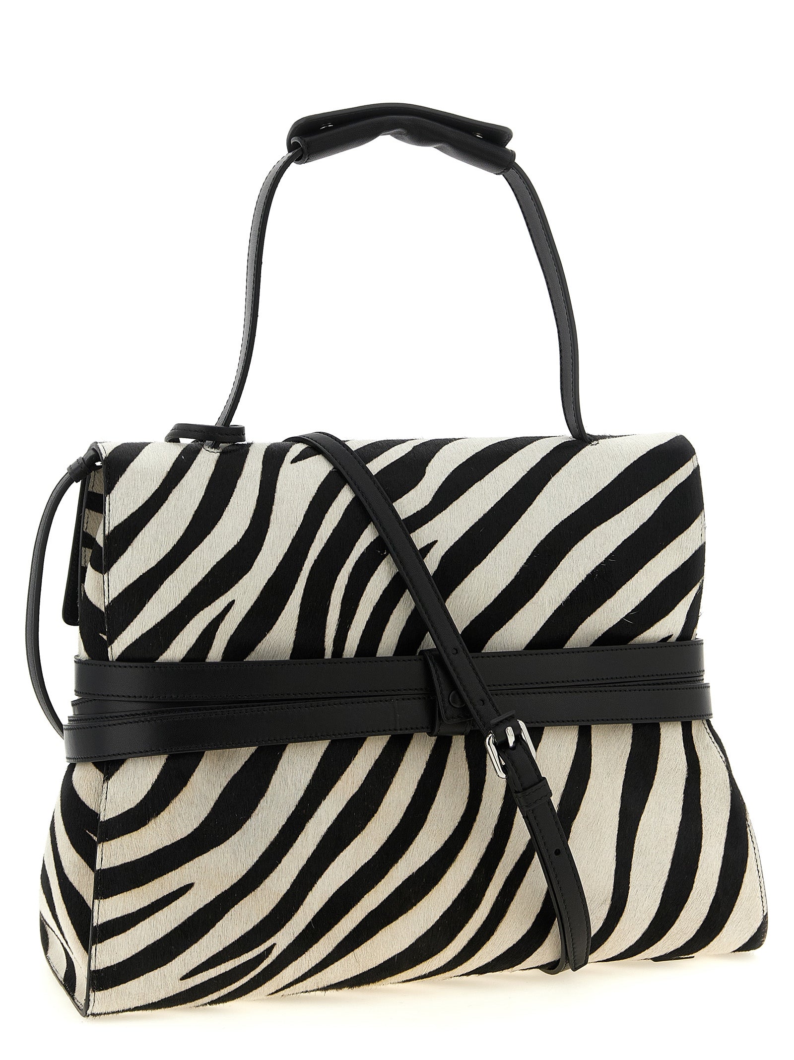 Moschino Bicolor Calfskin Handbag