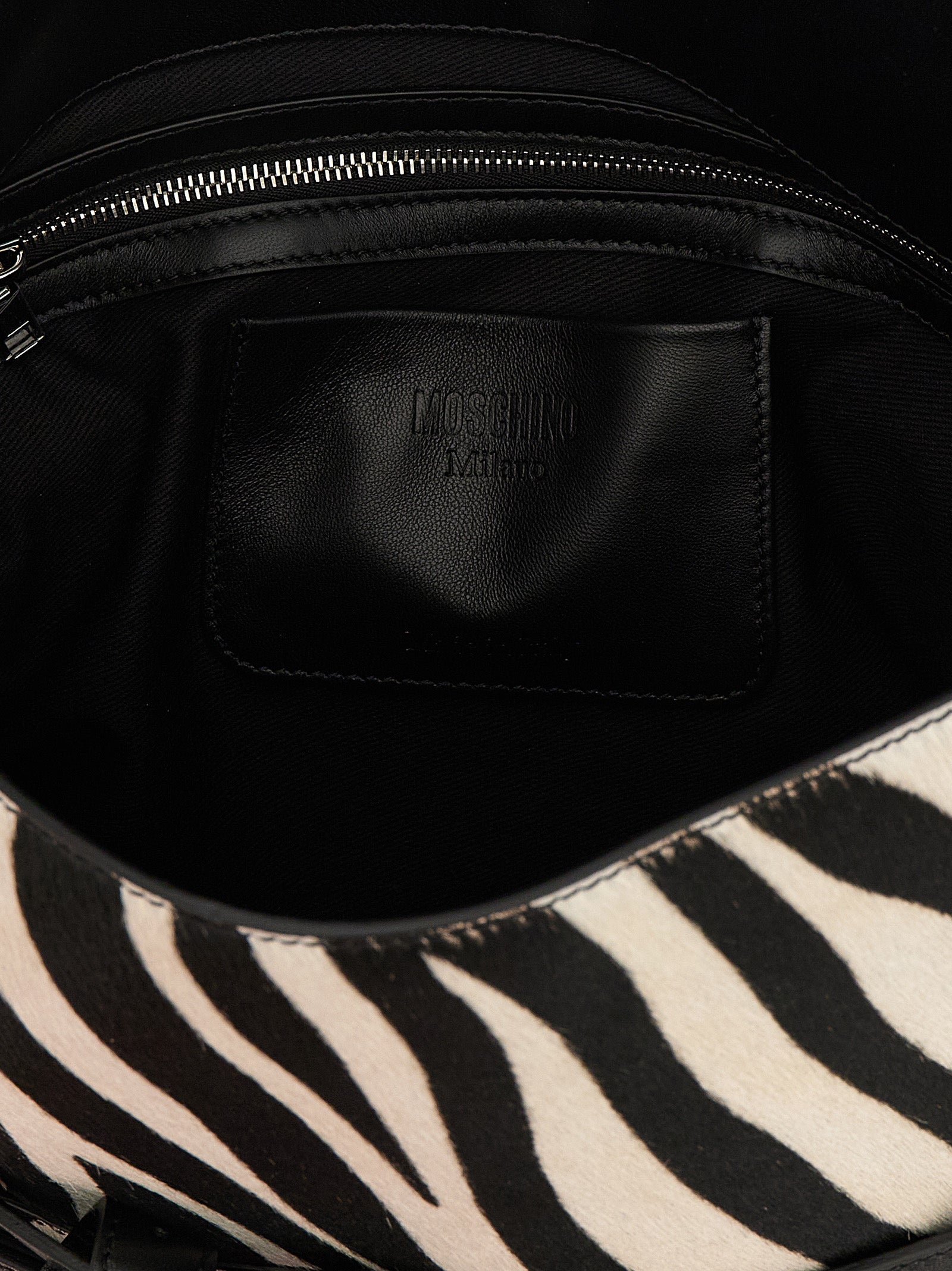 Moschino Bicolor Calfskin Handbag