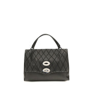 Zanellato Black Calf Leather Bos Taurus Handbag