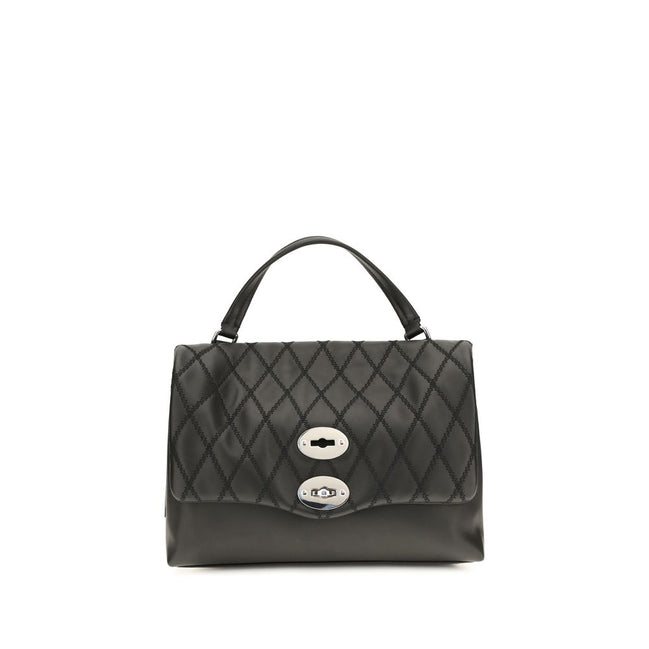 Zanellato Black Calf Leather Bos Taurus Handbag
