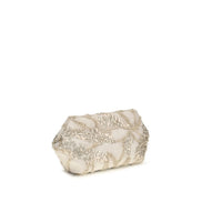 Brunello Cucinelli Beige Silk Clutch Bag