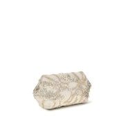 Brunello Cucinelli Beige Silk Clutch Bag