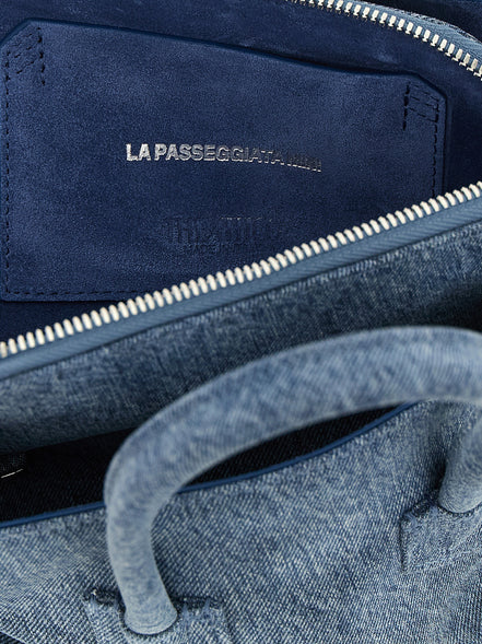 The Attico Blue Cotton Handbag