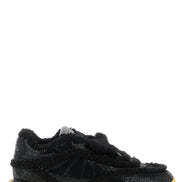 PINKO Black Cowhide Chunky Sneakers