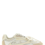 PINKO White Leather Low Top Sneakers
