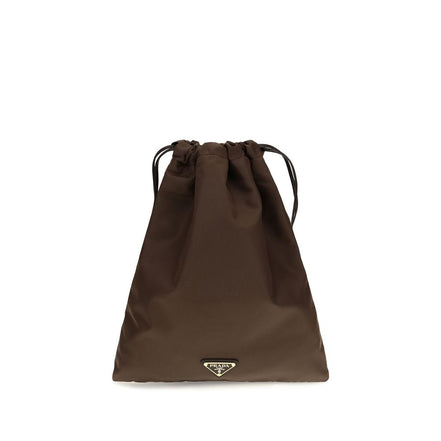 Prada Brown Polyamide Clutch Bag