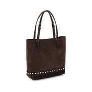 Valentino Garavani Brown Calf Leather Bos Taurus Shoulder Bag