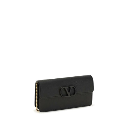 Valentino Garavani Black Calf Leather Bos Taurus Wallet