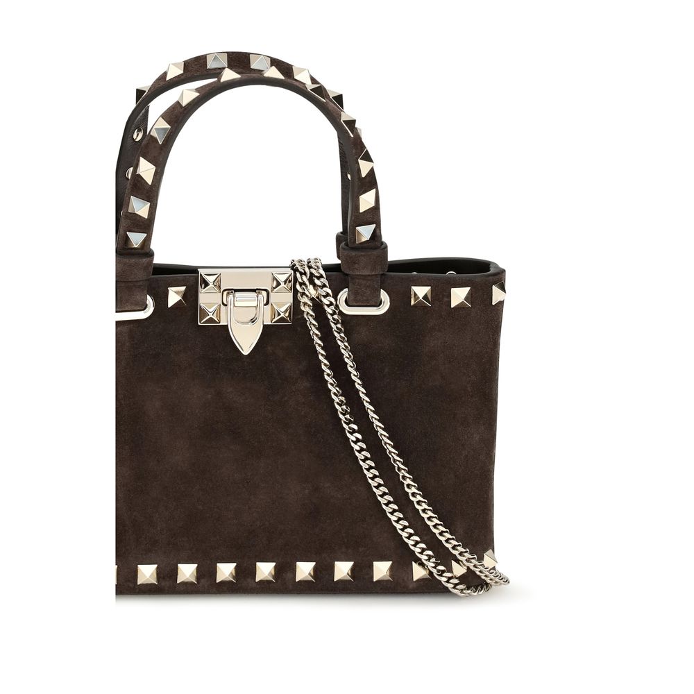 Valentino Garavani Brown Calf Leather Bos Taurus Handbag