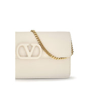 Valentino Garavani White Calf Leather Bos Taurus Wallet