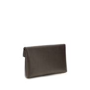 Saint Laurent Brown Lamb Ovis Aries Aries Clutch Bag