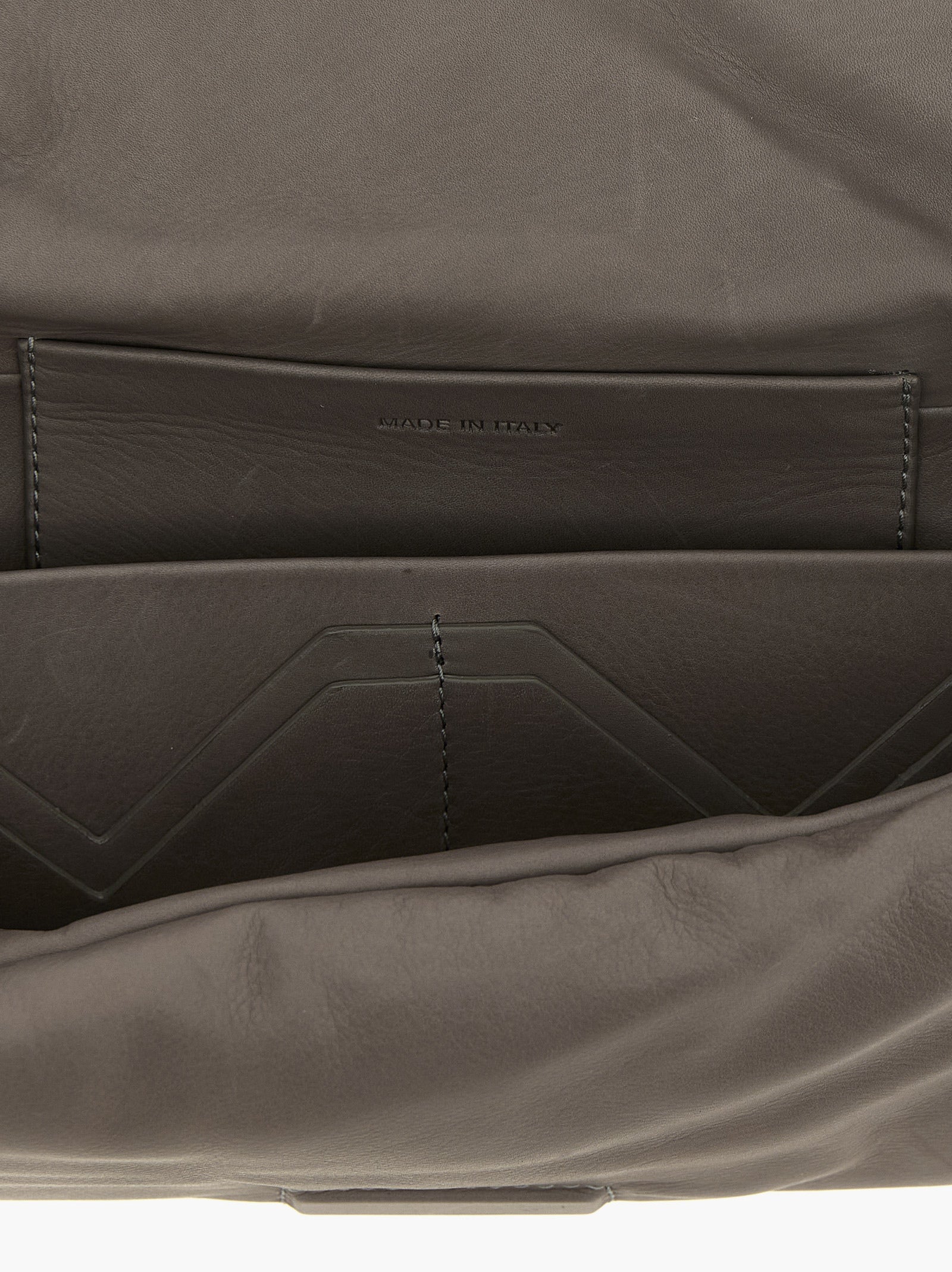 Rick Owens Gray Calfskin Clutch Bag