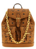 MCM Brown Polyethylene Backpack