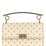 Valentino Garavani White Lamb Leather Shoulder Bag