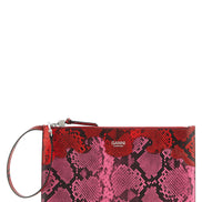 Ganni Fuchsia Polyester Clutch Bag