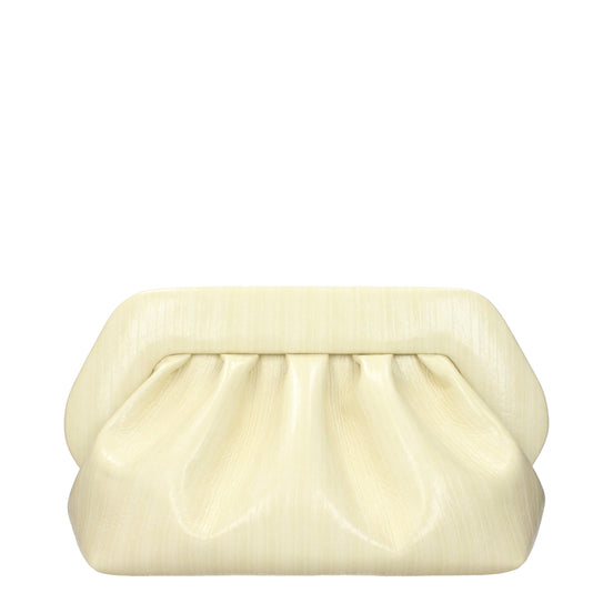 THEMOIRè Beige Leather Clutch Bag