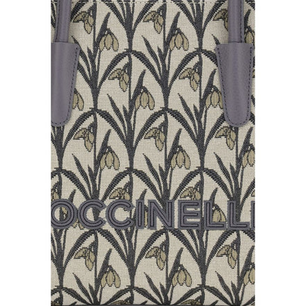 Coccinelle Gray Fabric Shoulder Bag