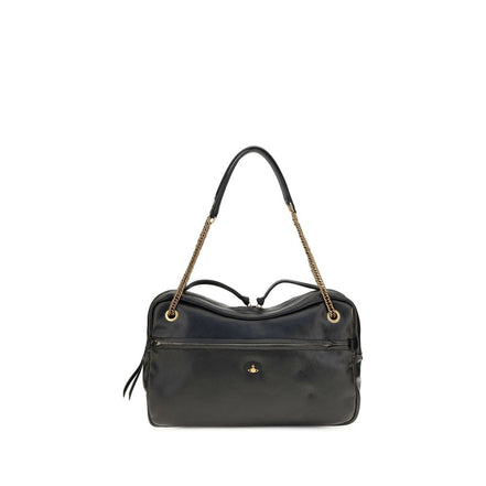 Vivienne Westwood Black Calf Leather Bos Taurus Shoulder Bag