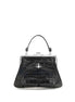 Vivienne Westwood Black Calf Leather Bos Taurus Handbag