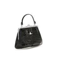 Vivienne Westwood Black Calf Leather Bos Taurus Handbag